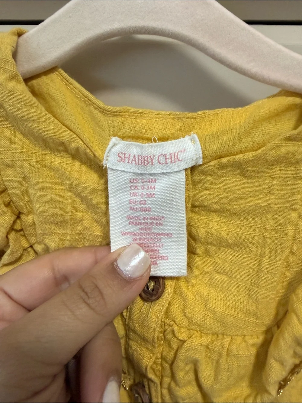Shabby Chic Sunflower Yellow Ruffle Button-Front dress/top - Picture 2 of 3